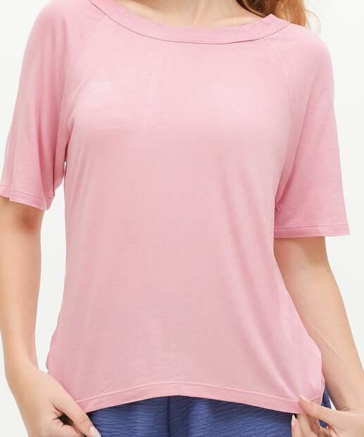 Blusa Feminina Básica Manga Curta Marisa