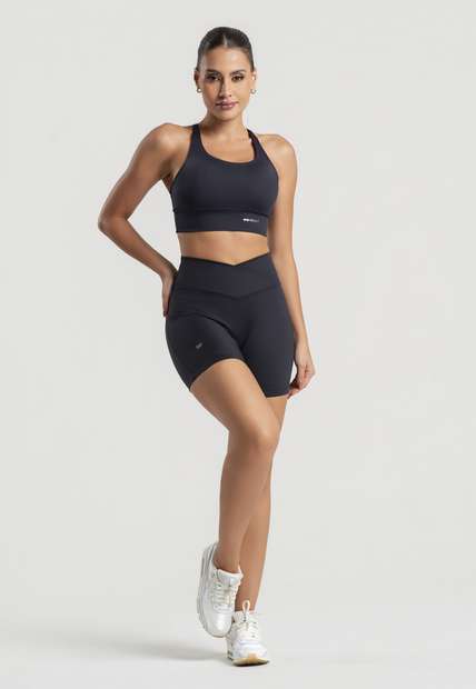 Shorts Cós Cruzado Preto Wemood