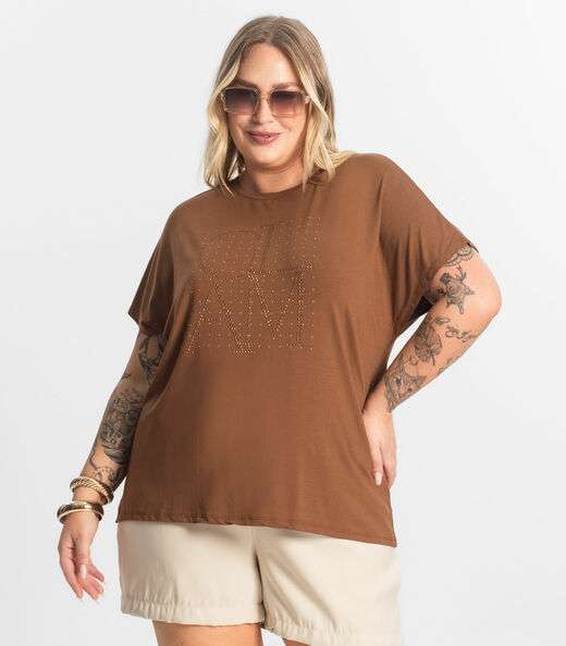 Image_Blusa Feminina Manga Morcego Secret Glam Marrom
