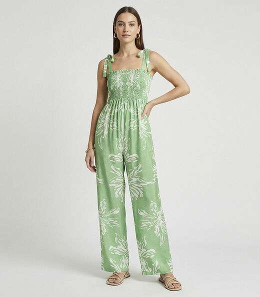 Image_Macacão Longo Feminino De Lastex Estampado Select Verde