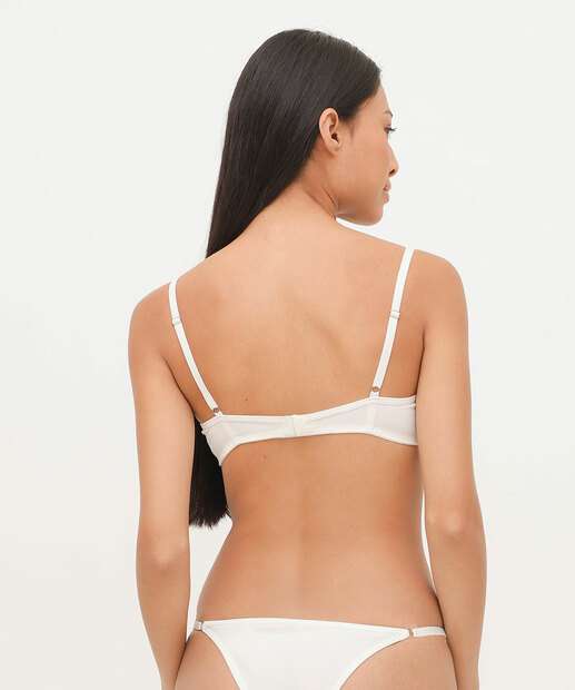 Sutiã Push Up Sem Bojo Recorte Renda Marisa