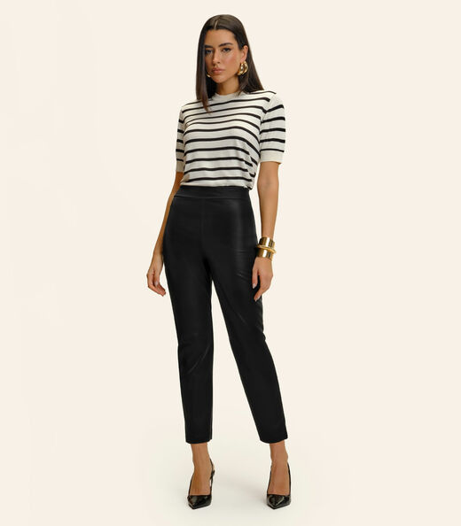 Blusa Feminina Manga Curta Tricot Endless Preto