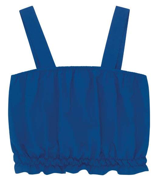 Regata Cropped Plus Size Neon Secret Glam Azul