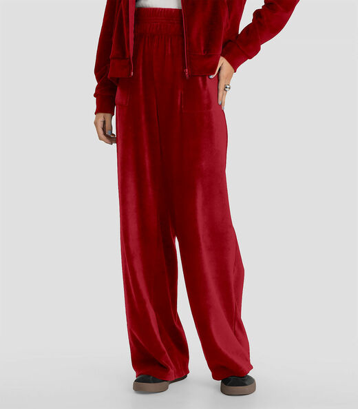Calça Feminina Pantalona em Plush Dianna Vermelho