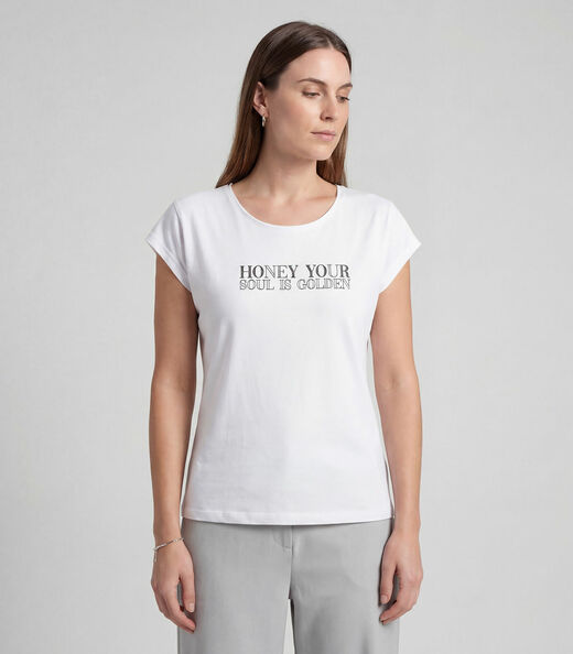 Image_Blusa Feminina Manga Curta Estampada Infinita Cor Branco