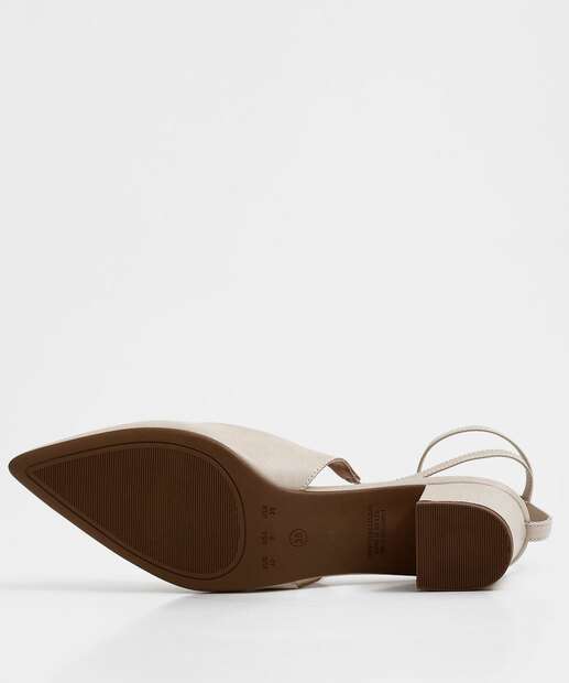 Scarpin Feminino Slingback Salto Grosso Bebecê 