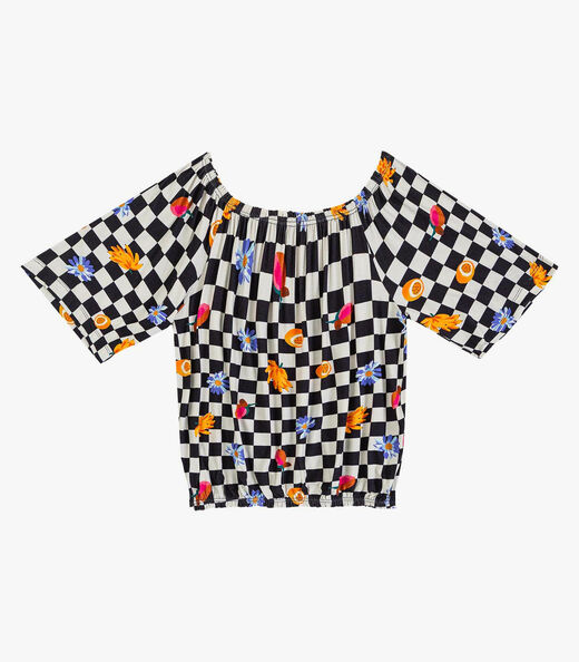 Blusa Feminina Ciganinha Infinita Cor Preto