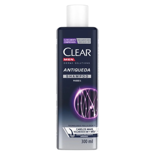 Image_Kit com 3 Unidades de Clear Shampoo Antiqueda Men Derma Solutions 300ml