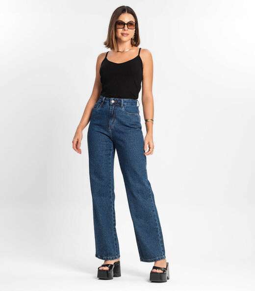 Blusa De Alça Feminina Ribana Canelada Rovitex Preto