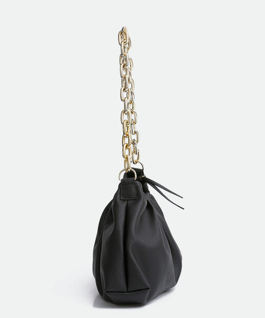 Bolsa de Ombro Baguete Feminina Textura Corrente Marisa