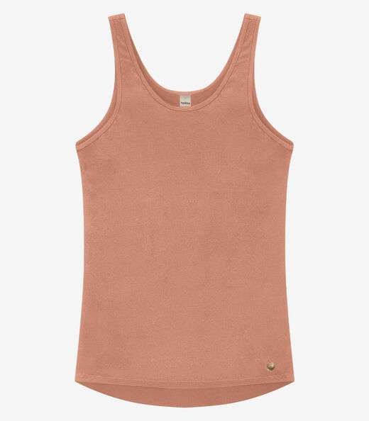 Regata Feminina Básica em Viscotorcion Rovitex Marrom