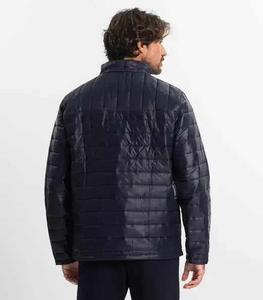 Jaqueta Masculina Em Microfibra Diametro Azul
