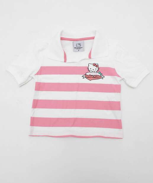 Blusa Infantil Estampa Hello Kitty Sanrio Tam 4 a 10