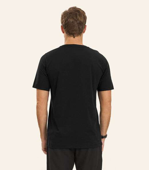 Camiseta Masculina Meia Malha Diametro Preto