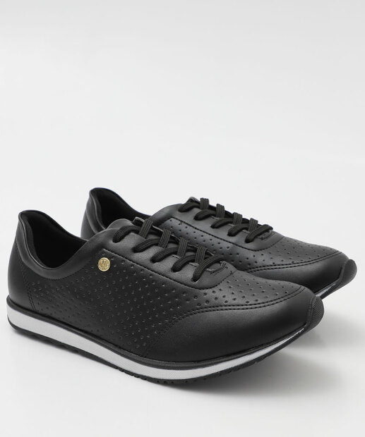 Tênis Casual Feminino Via Uno 166020 Preto
