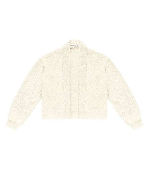 Cardigan Feminino Tricô Felpudo Endless Bege