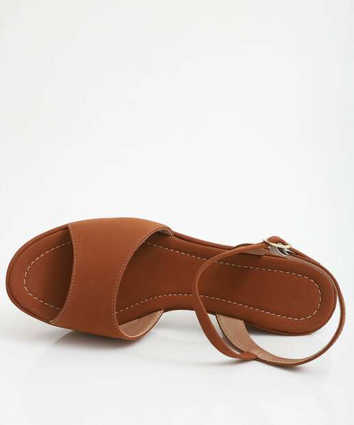 Sandália Feminina Meia Pata Renata Mello Marrom