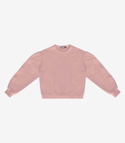 Image_Blusão Juvenil Moletom Felpado Com Bordado Minty Rosa