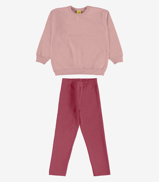 Conjunto Blusão com Legging Rovi Kids Rosa