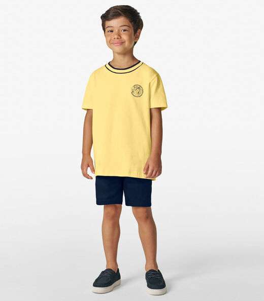 Conjunto Camiseta com Bermuda Trick Nick Amarelo