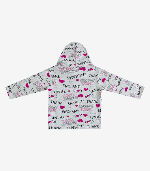 Blusão Infantil Menina Com Capuz Select Marrom