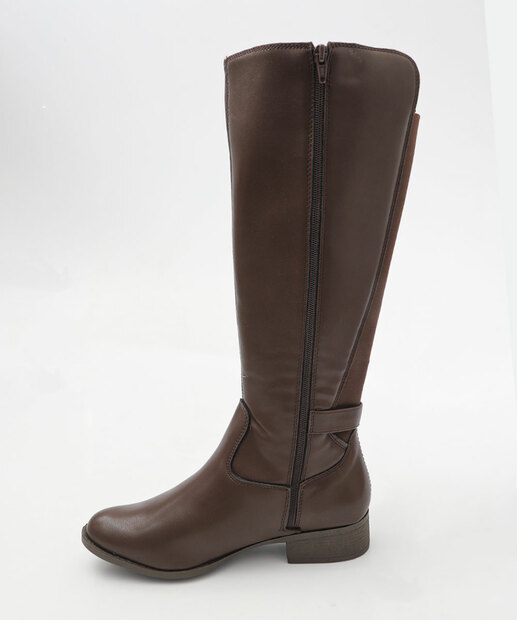 Bota Feminina Montaria Cano Alto Via Uno Marrom