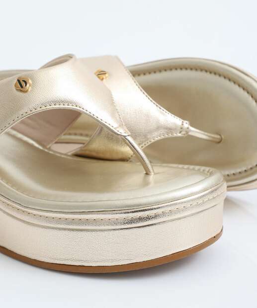 Tamanco Feminino Flatform Bebecê Dourado