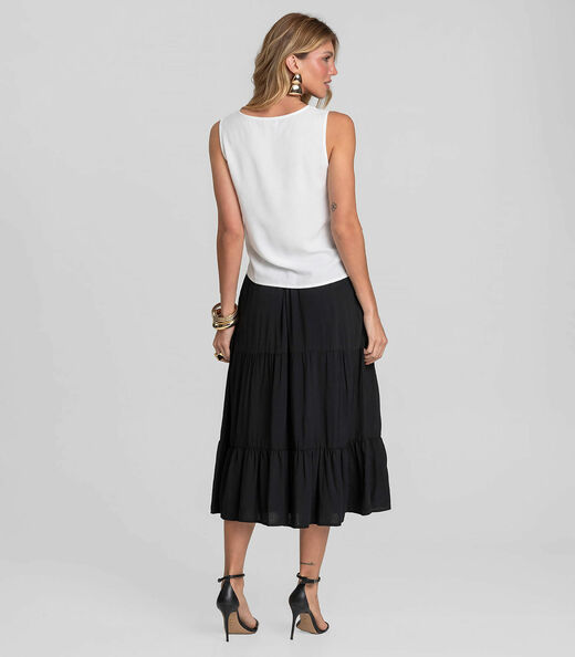 Regata Feminina em Tecido de Viscose Dianna Branco