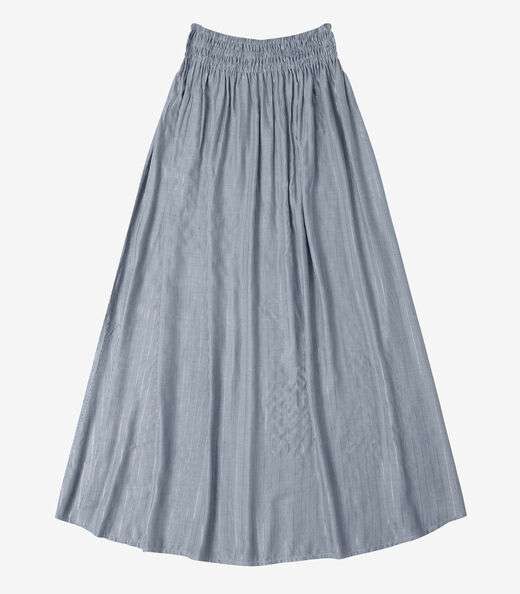 Saia Midi Feminina Cós Com Elástico Endless Azul