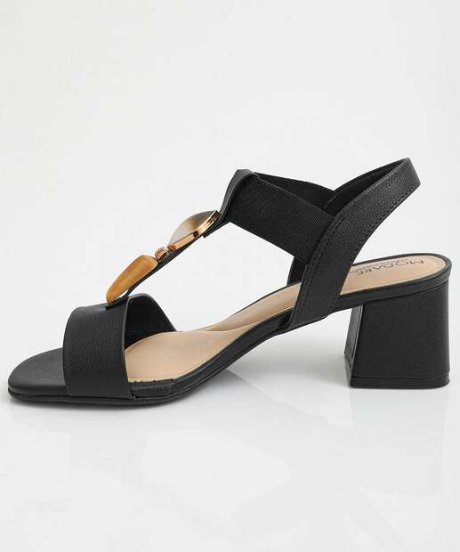 Sandália Feminina Salto Grosso Modare