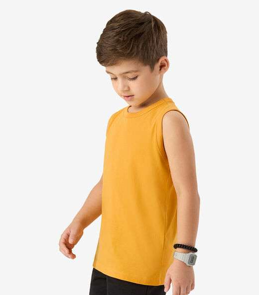 Regata Básica Infantil Masculina Rovi Kids Amarelo