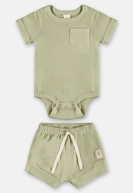 Conjunto Body Short Ribana Nature Up Baby