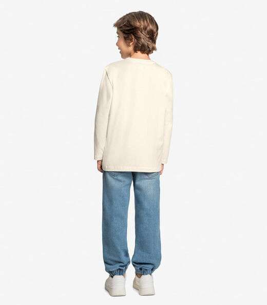 Conjunto De Camiseta Com Calça Trick Nick Bege