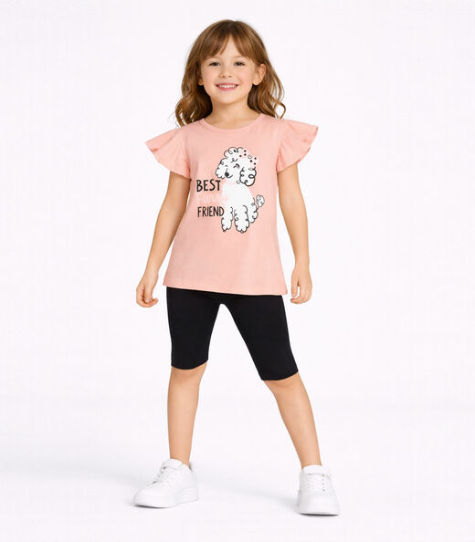 Conjunto Infantil Blusa Com Short Ciclista Select Preto