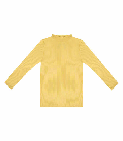 Blusa Manga Longa Feminina Canelada Select Amarelo