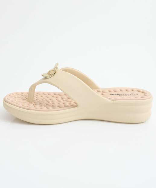 Tamanco Feminino Flatform Tiras Modare Off White