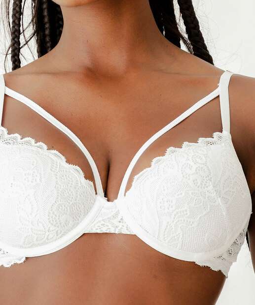 Sutiã De Renda Strappy Com Base Sem Bojo Marisa 