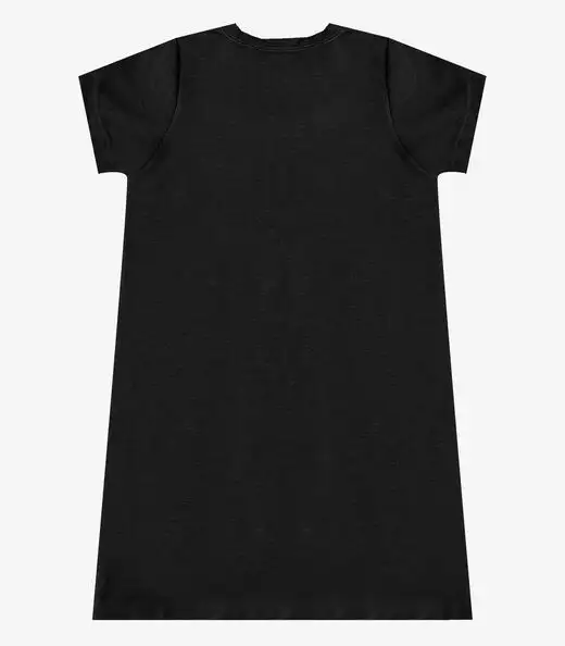 Vestido Feminino Infantil em Molecotton Select Preto