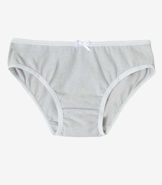 Kit 3 Calcinhas Infantil Lisas Em Algodão Select Rosa