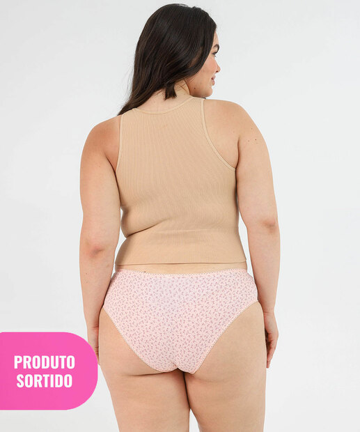 Calcinha Sortida Plus Size Biquíni Estampada Marisa