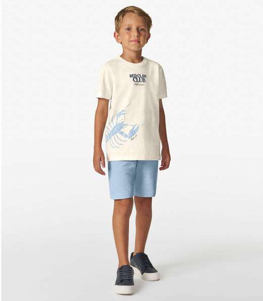 Conjunto Camiseta com Bermuda masculino Trick Nick Off White