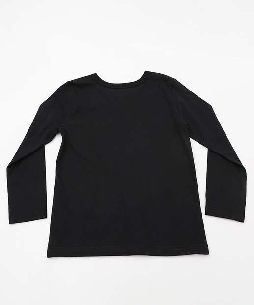 Camiseta Infantil Estampa Sonic Tam 4 a 10 Preto