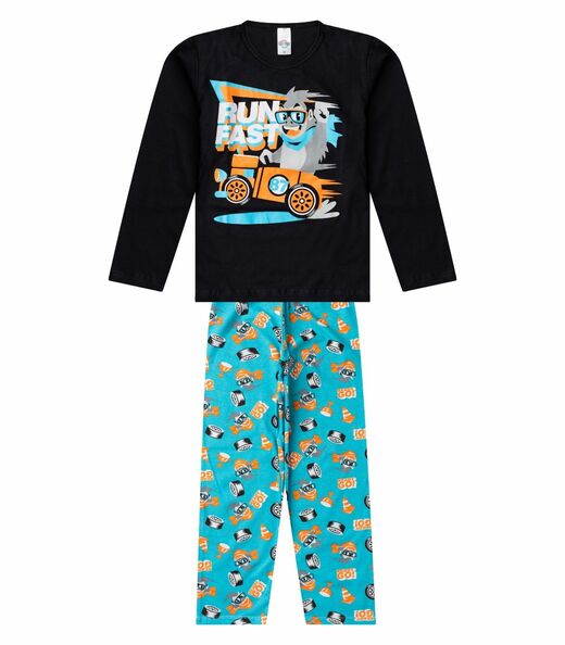 Image_Pijama Menino Manga Longa Meia Malha Select Preto