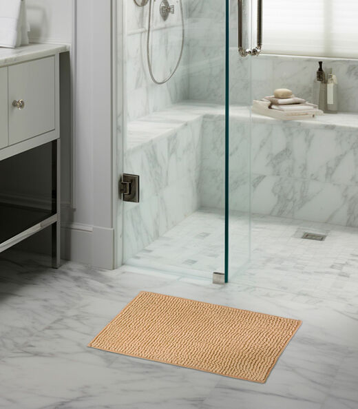 Tapete Pipoca Microfibra 38cm x 58cm Infinita Cor Marrom