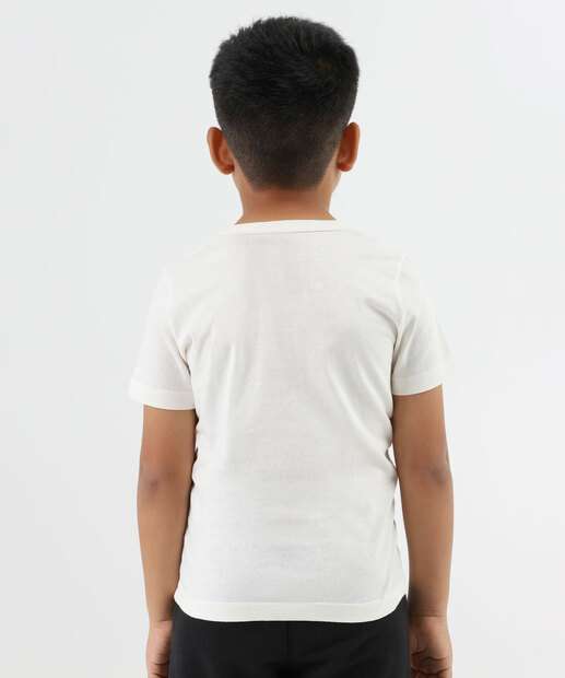 Camiseta Infantil Sonic E Amigos Tam 4 a 10 Off White