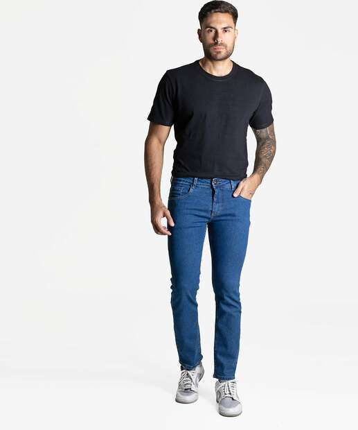 Calça Masculina Jeans Destroyed Skinny Bolso Sawary