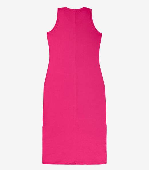 Vestido Longo Plus Size Infinita Cor Rosa