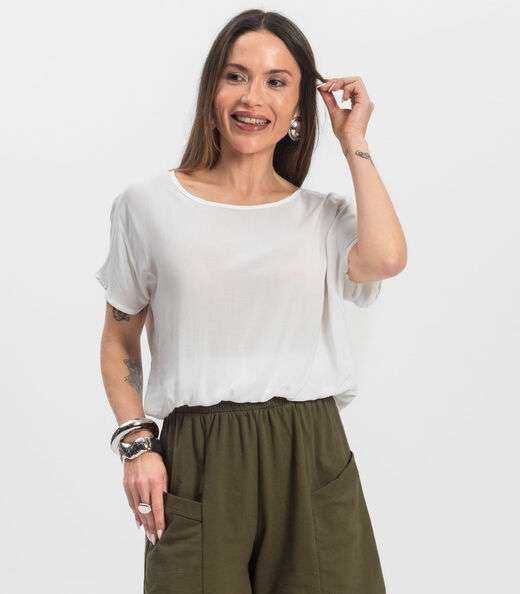 Image_Blusa Feminina manga curta Infinita Cor Branco