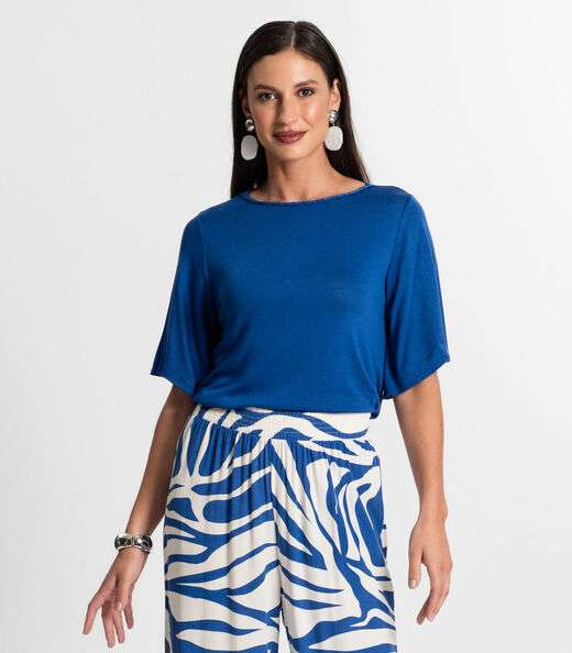 Image_Blusa Feminina Manga Curta Rovitex Azul
