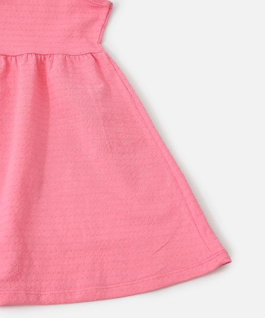 Vestido Infantil Textura Babado Marisa Tam 1 a 3 Rosa
